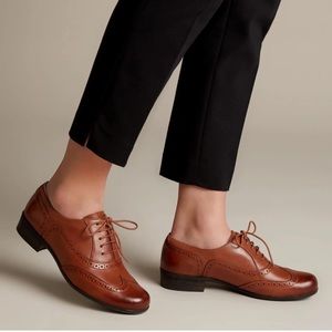 Clark’s HAMBLE OAK Brown leather Oxford shoes size 8